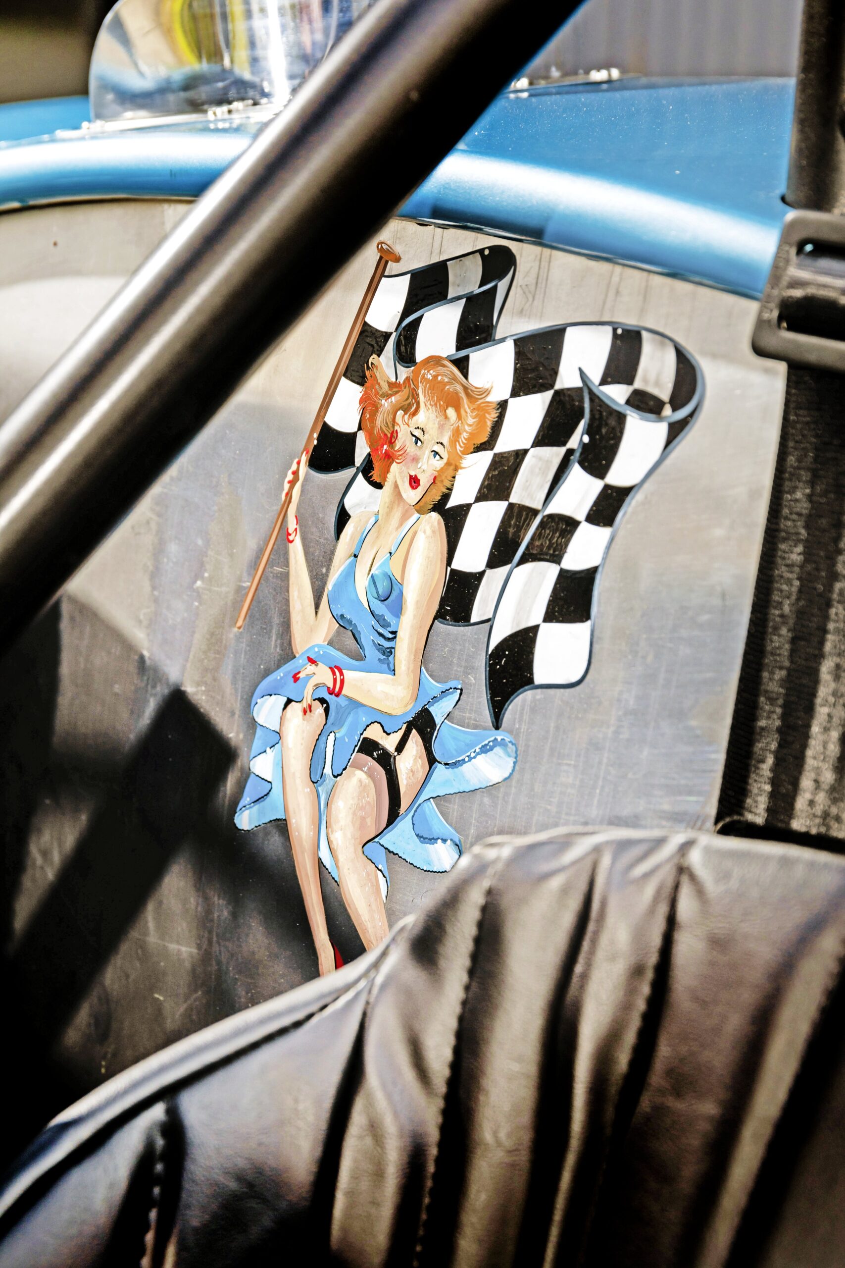 retro artwork on the Shelby Cobra