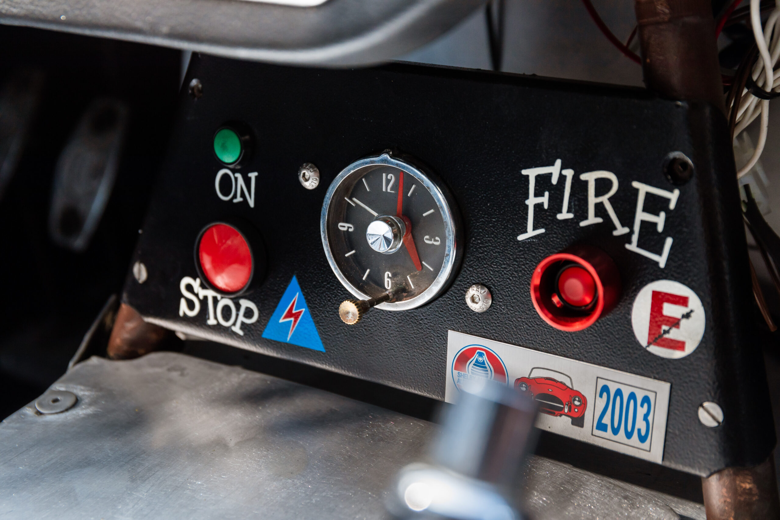 extinguisher system on the Shelby Cobra