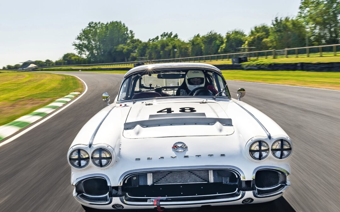 Chevy Corvette race car on a race track