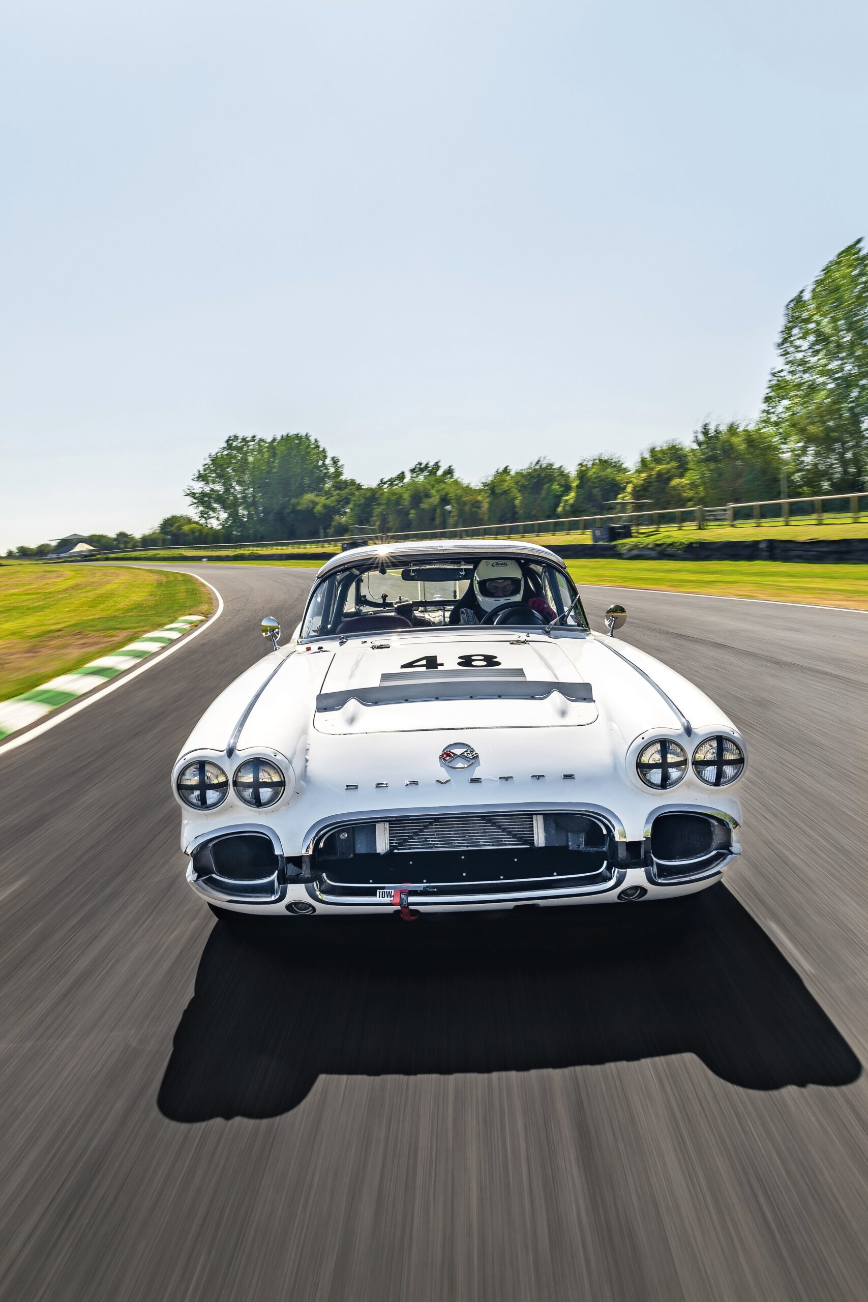 Chevy Corvette race car on a race track