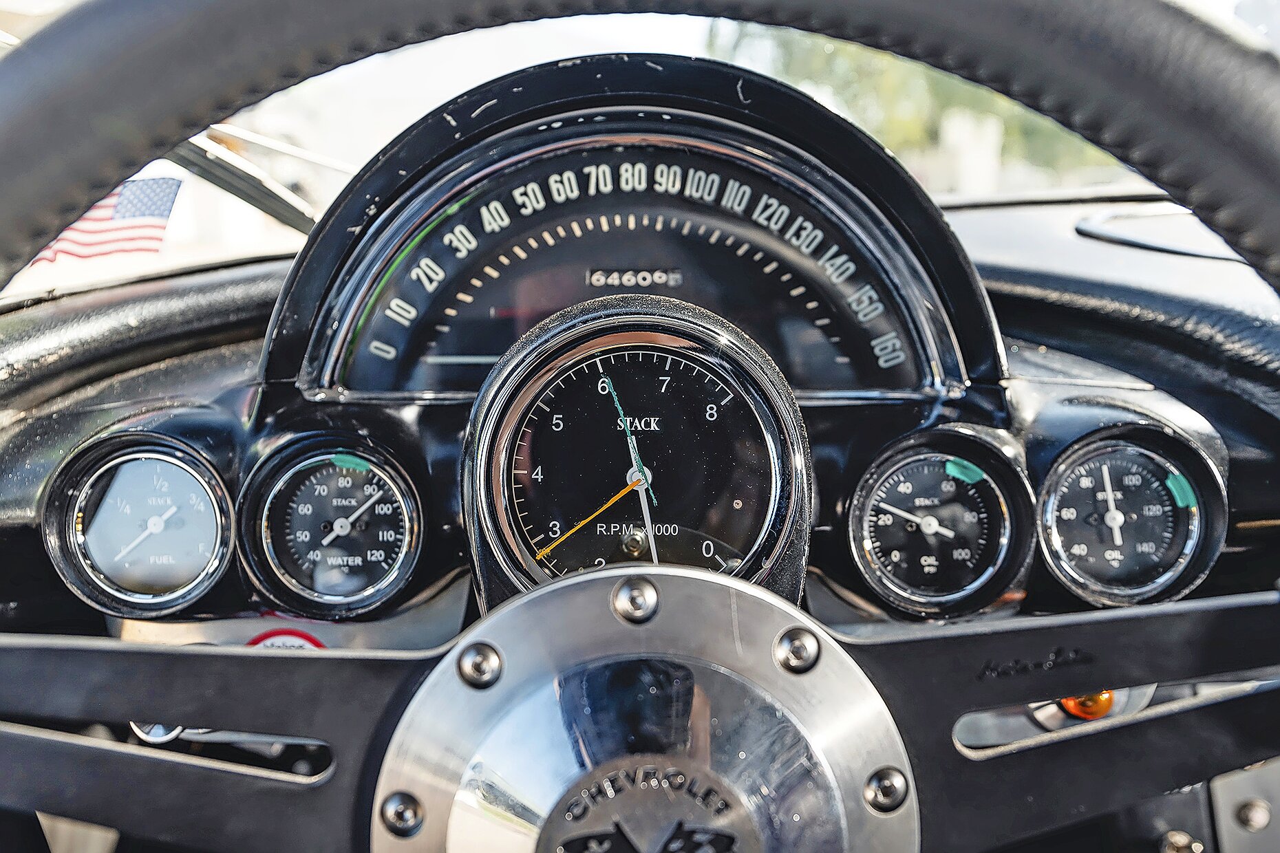 Chevy Corvette race car dash board