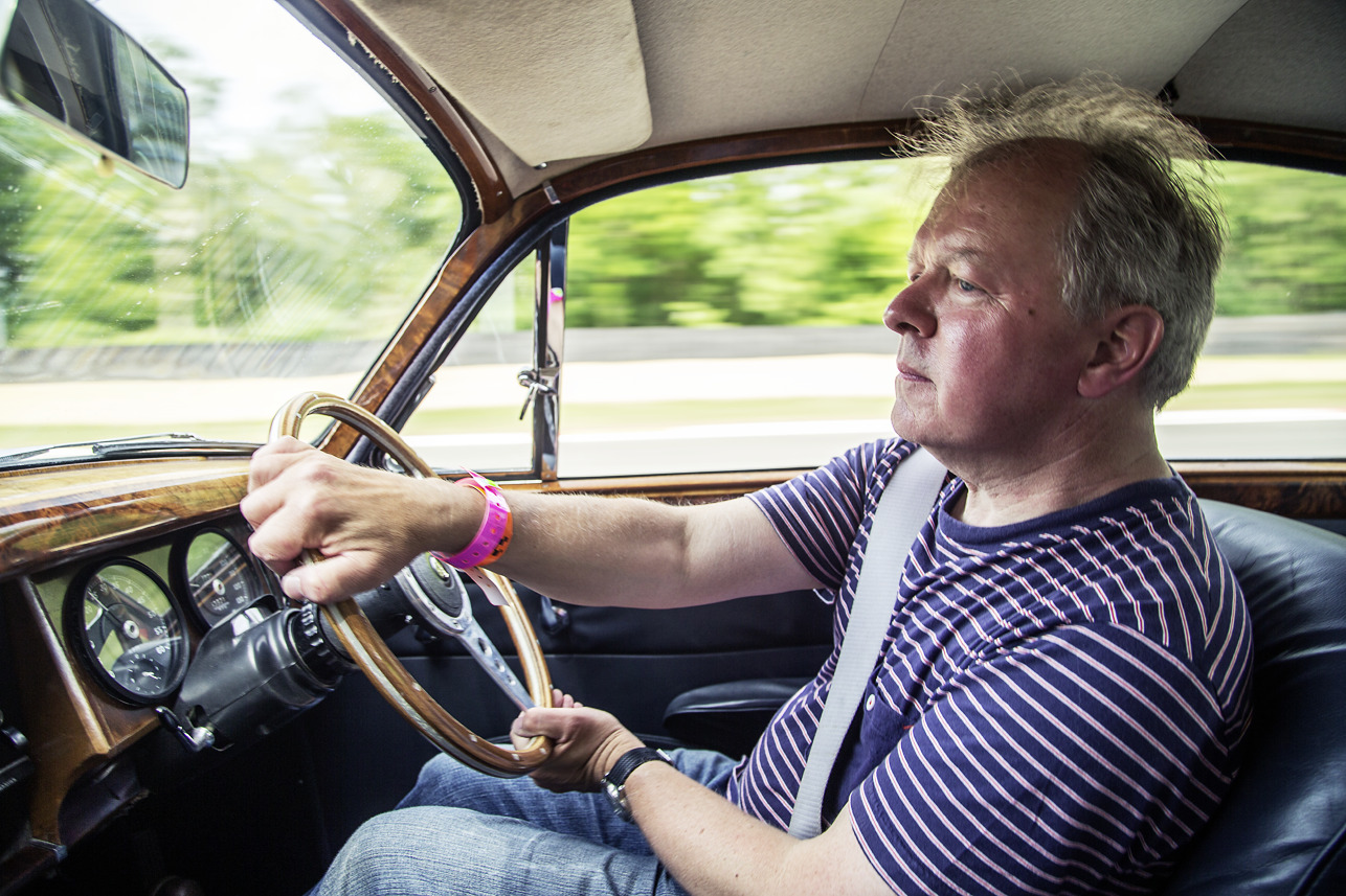 Driving the MORRIS MINI-COOPER