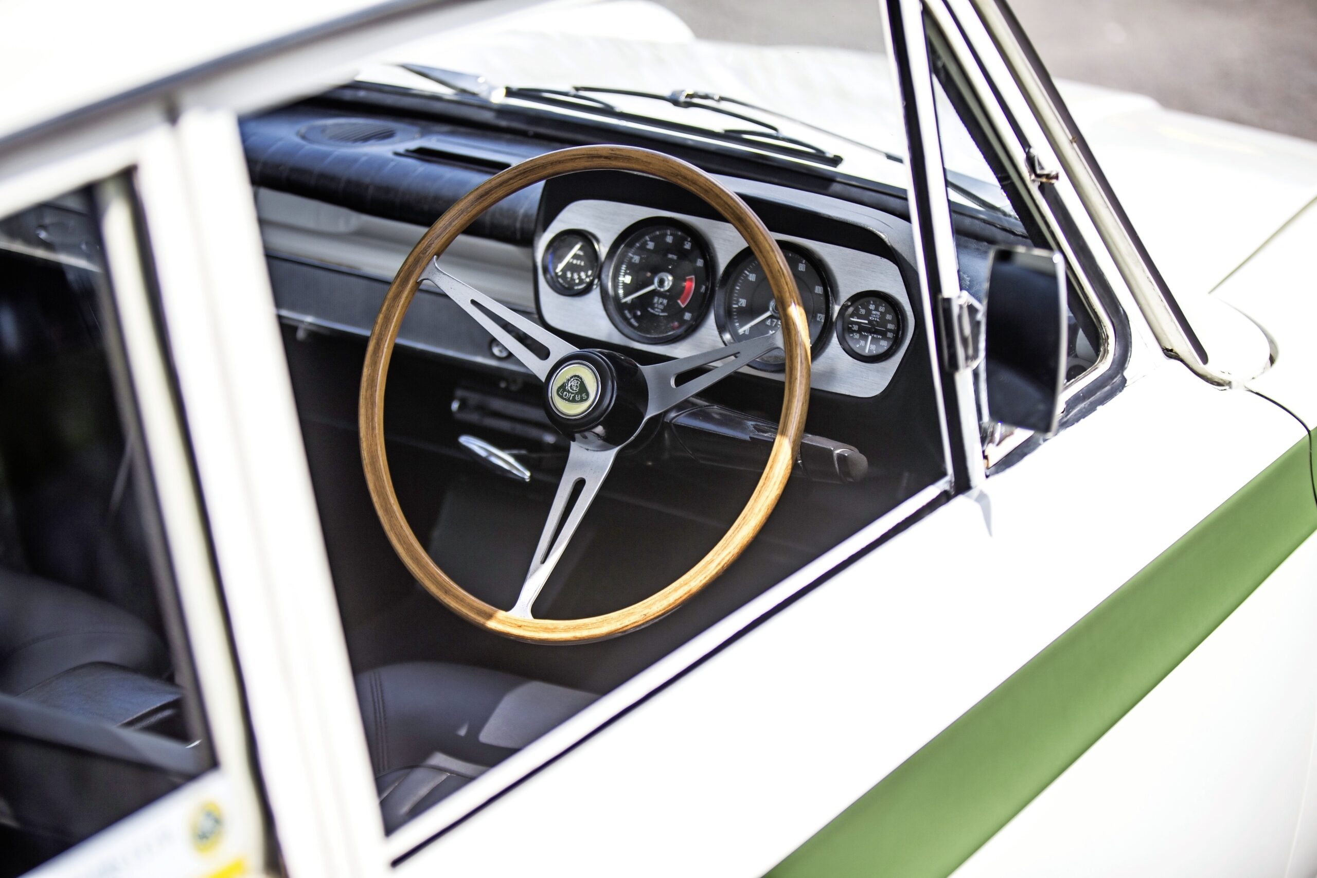 Steering wheel of the Lotus Cortina