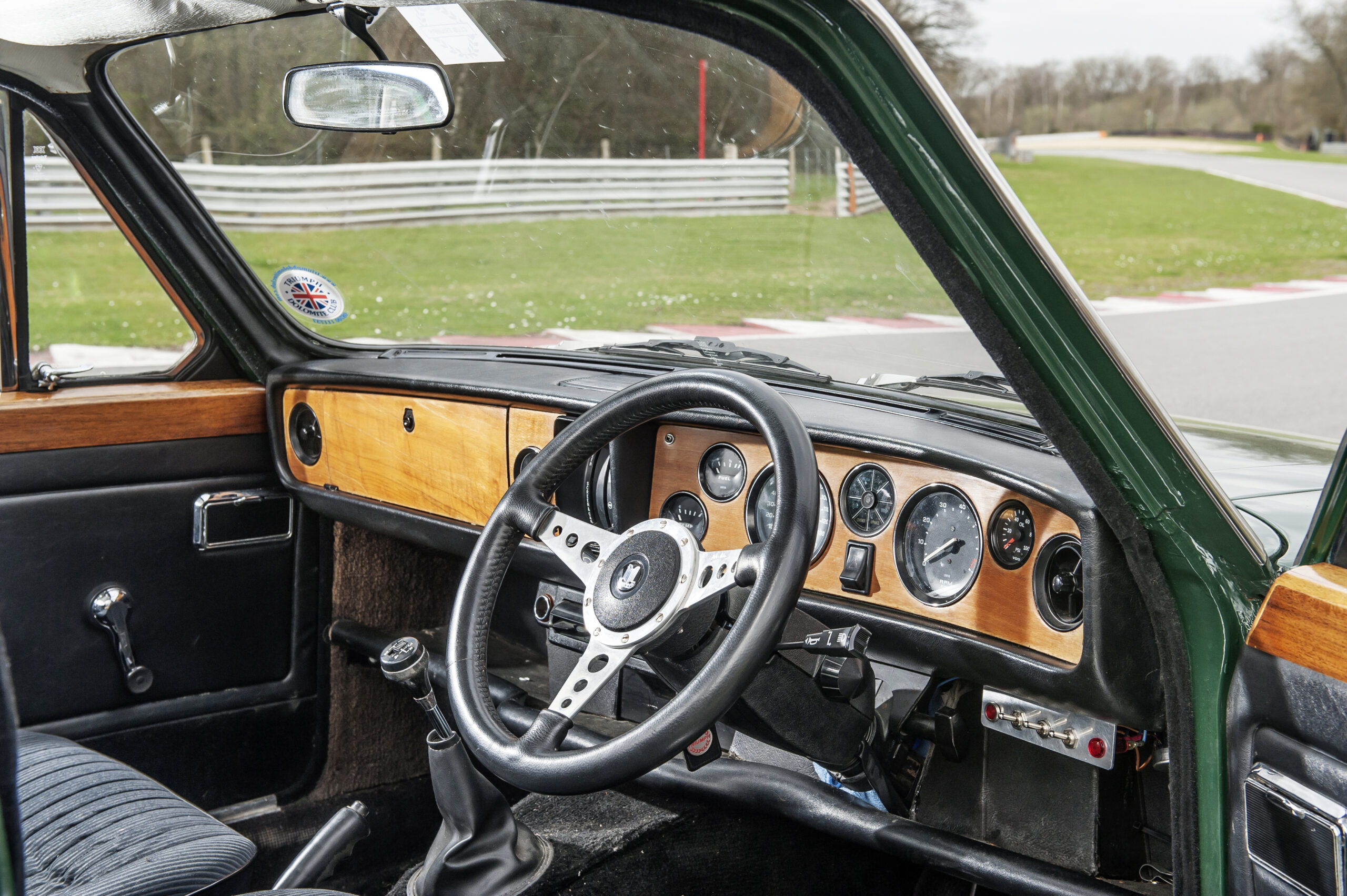 Cockpit of the Triumph Dolomite Sprint