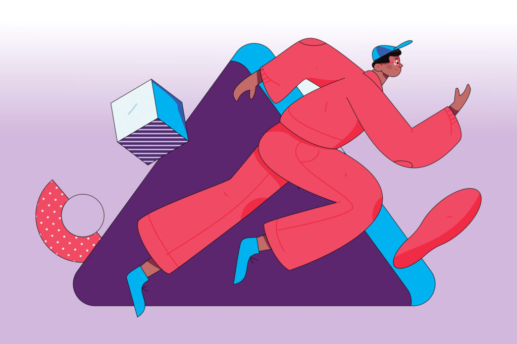 Illustration of person exercising
