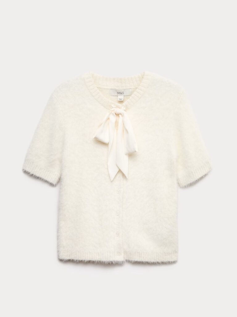 marks and spencer bow cardigan