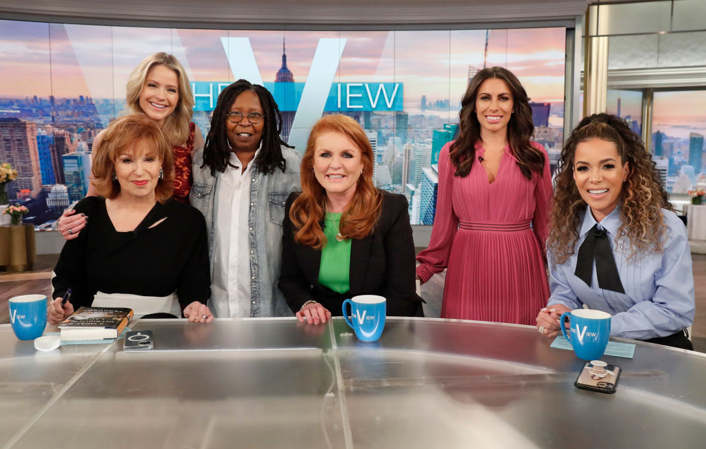 JOY BEHAR, SARA HAINES, WHOOPI GOLDBERG, SARAH FERGUSON, ALYSSA FARAH GRIFFIN, SUNNY HOSTIN