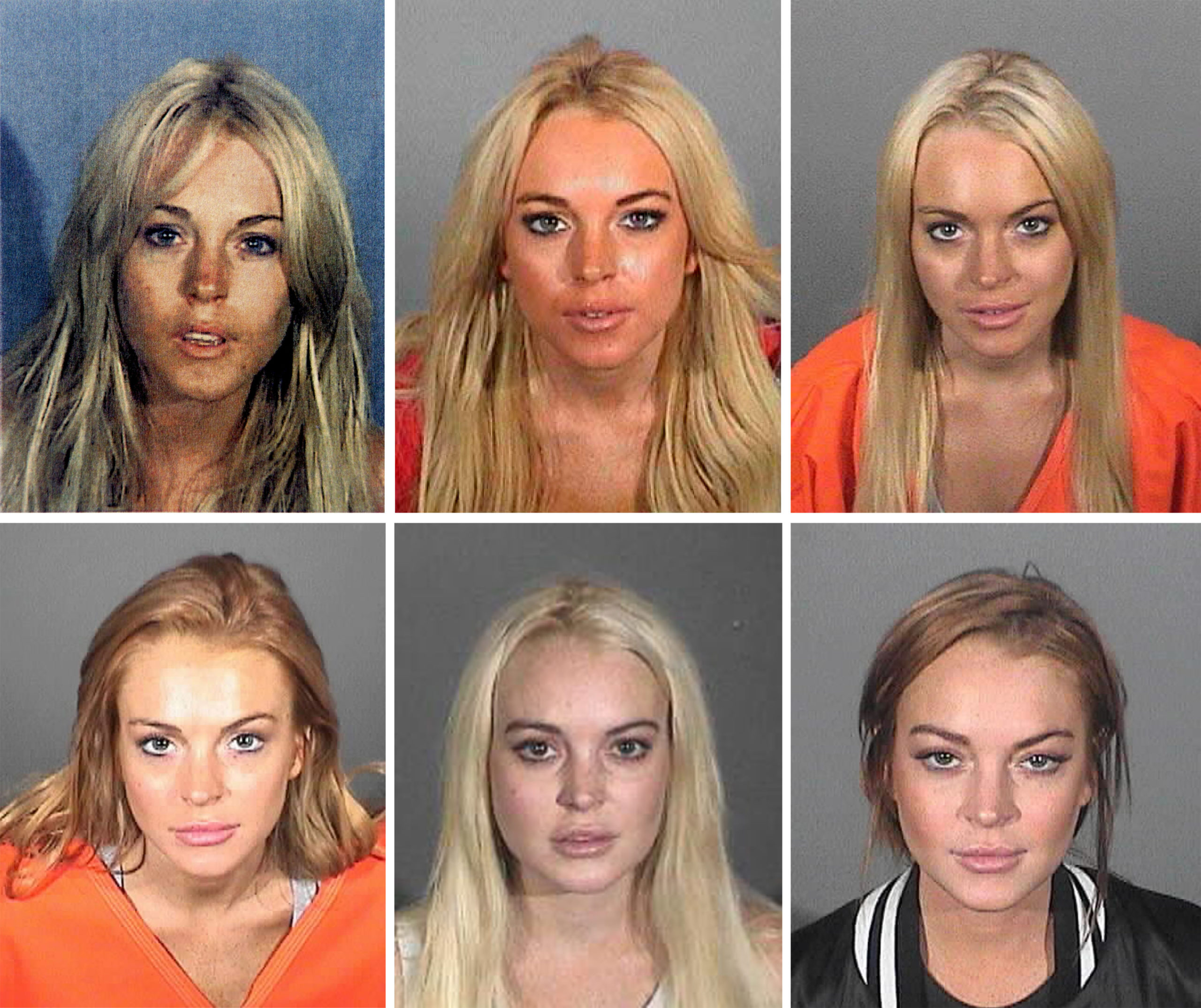FILE: Lindsay Lohan Booking Photos Lindsay Lohan mugshots