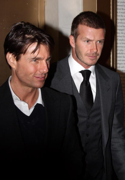 David Beckham and Tom Cruise Visit "All My Sons" on Broadway - November 26, 2008
