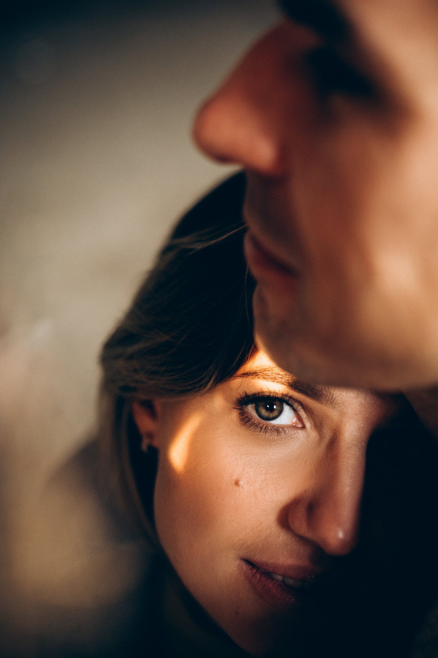 Close-up of Loving couple.