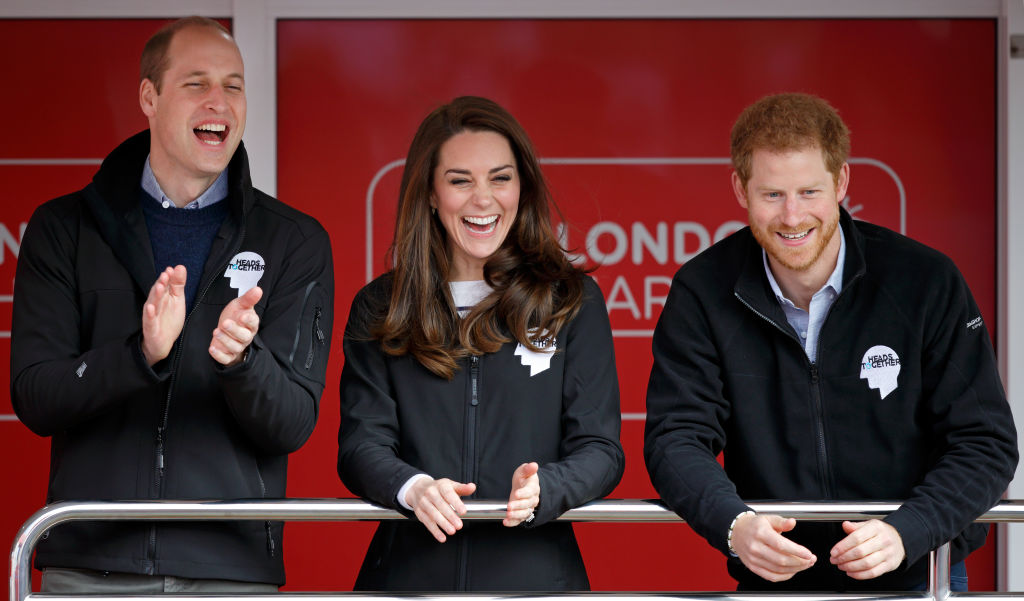 The Duke & Duchess Of Cambridge And Prince Harry Attend The Virgin Money London Marathon