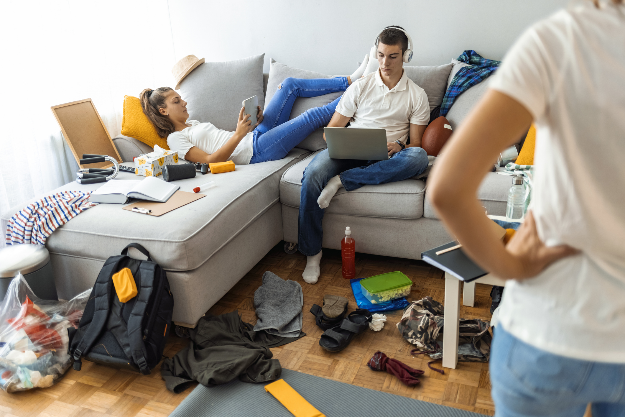Teenagers messy room