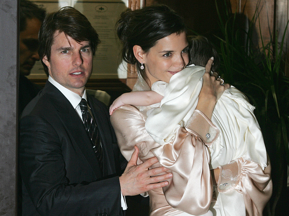 US superstars Tom Cruise (L) and his fia
