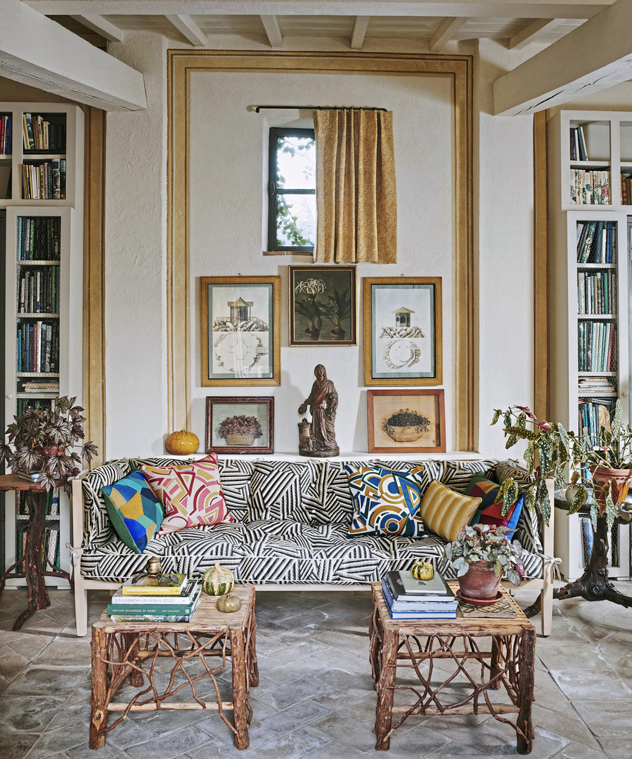 E Liberty, Futur Liberty Embroidery and Duncombe Linen Cushion,