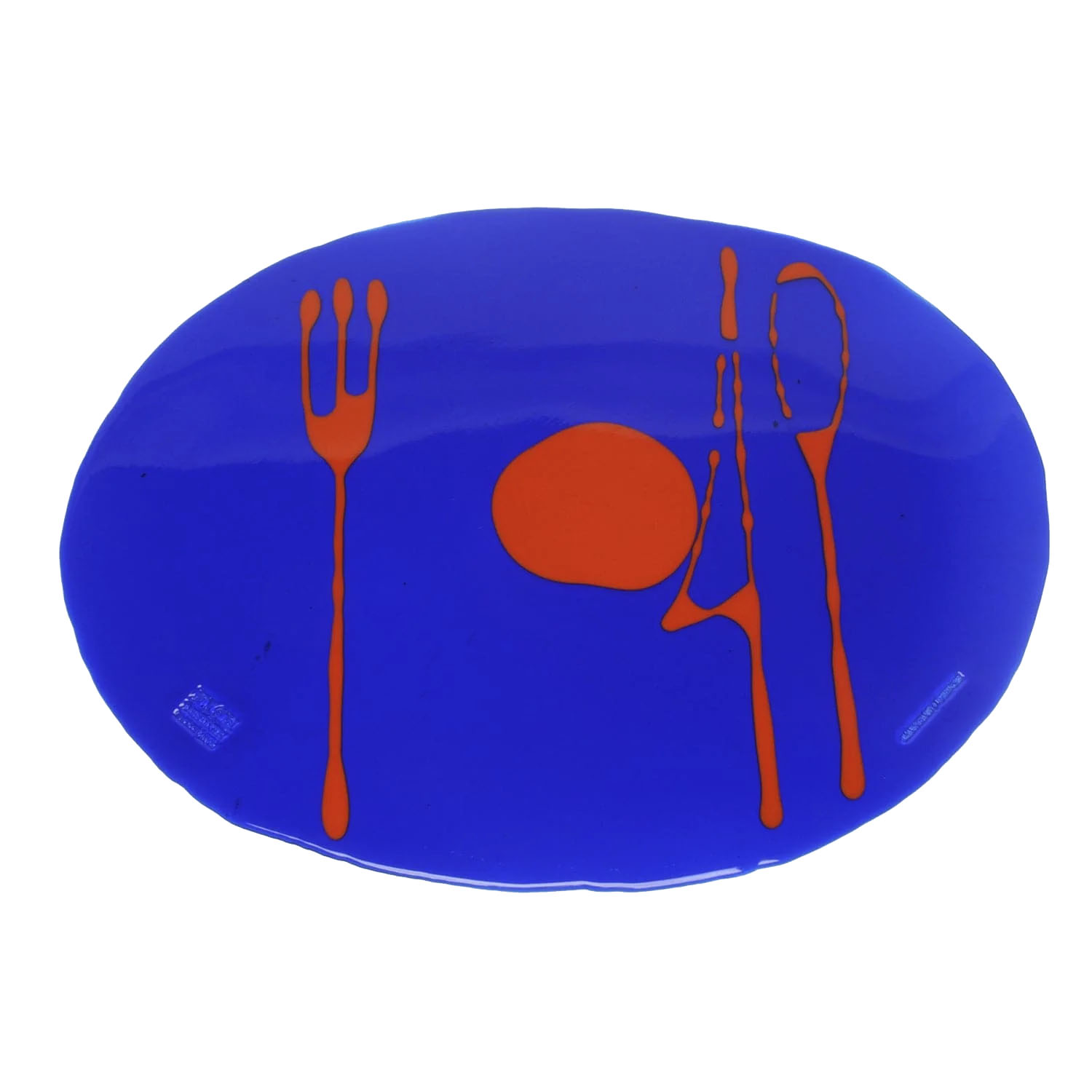 HIGH RES Soft resin placemat set of four in clear blue TABLE-MA