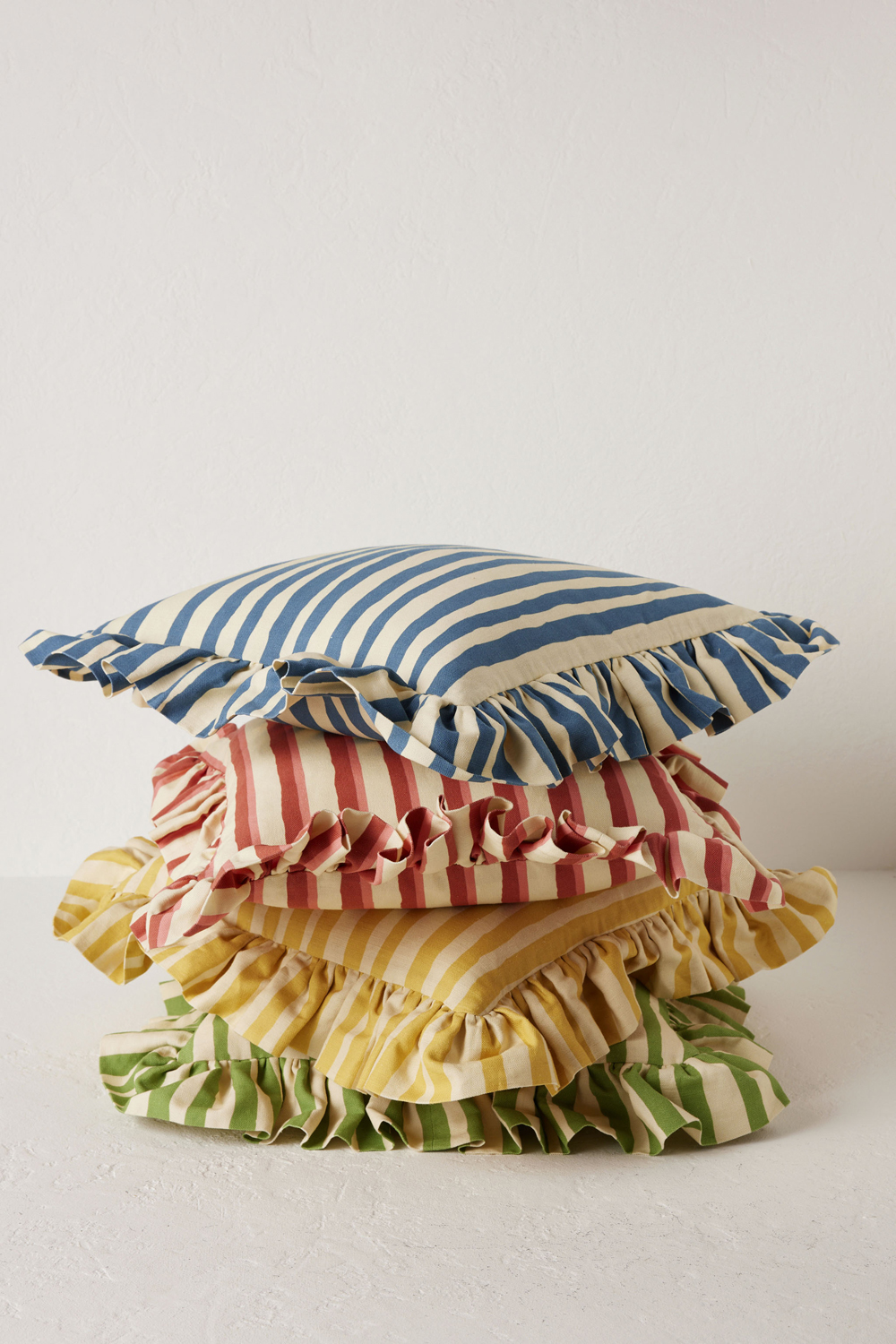 HR Sophia Frances Painted Stripe Frilly Cushion