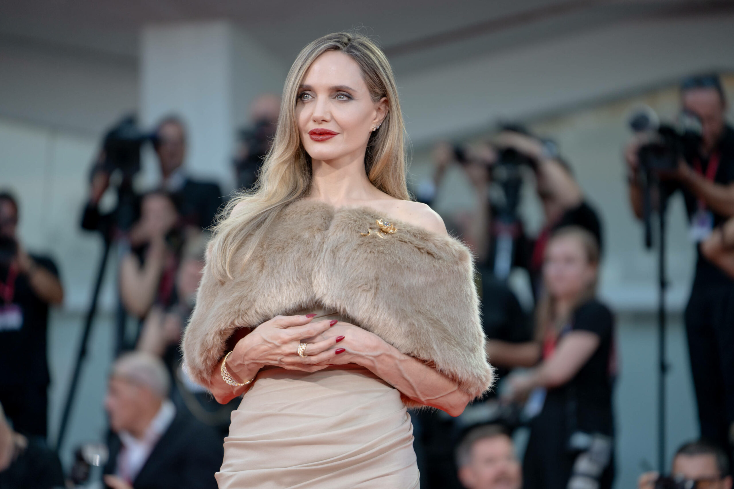 Maria Red Carpet - The 81st Venice International Film Festival Angelina Jolie attends a red carpet for Maria during the Jennifer Aniston