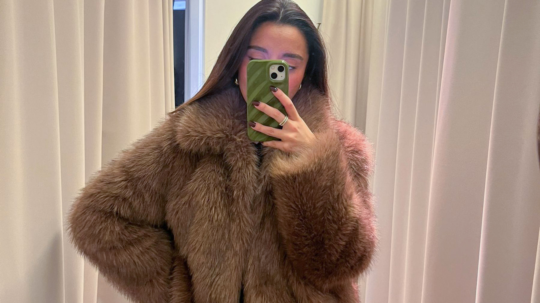 m&s faux fur jacket - 1