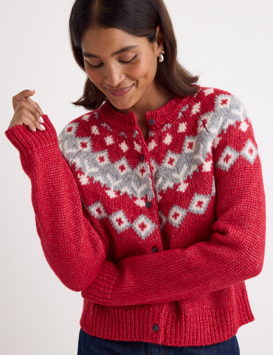 nobodys-child-red-fair-isle-knit nobody's child red fair isle knit jumper