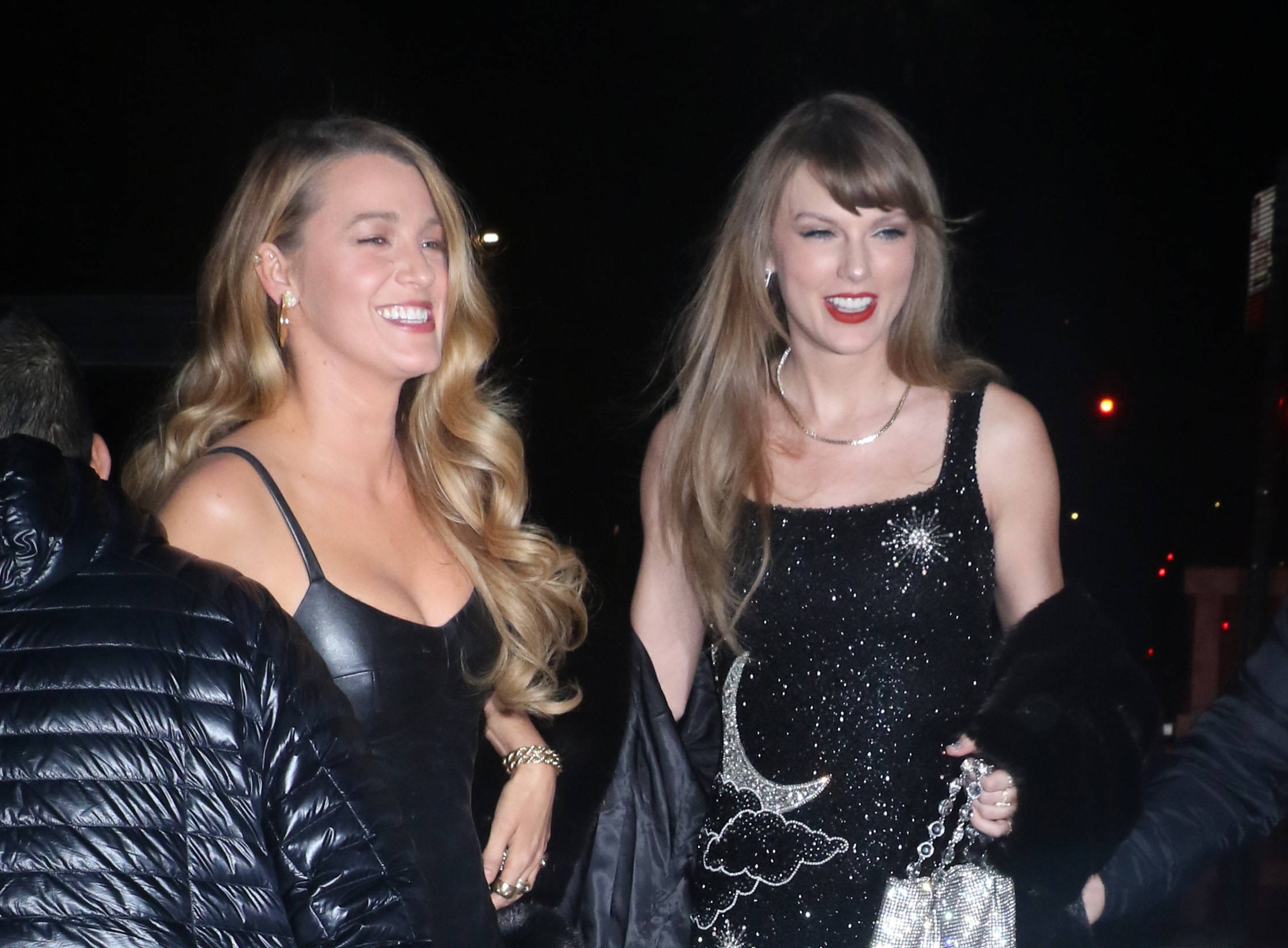 HOLLYWOOD, CA - DECEMBER 13: Taylor Swift and Blake Lively seen out and about during a night out celebrating Taylor Swif Taylor Swift
