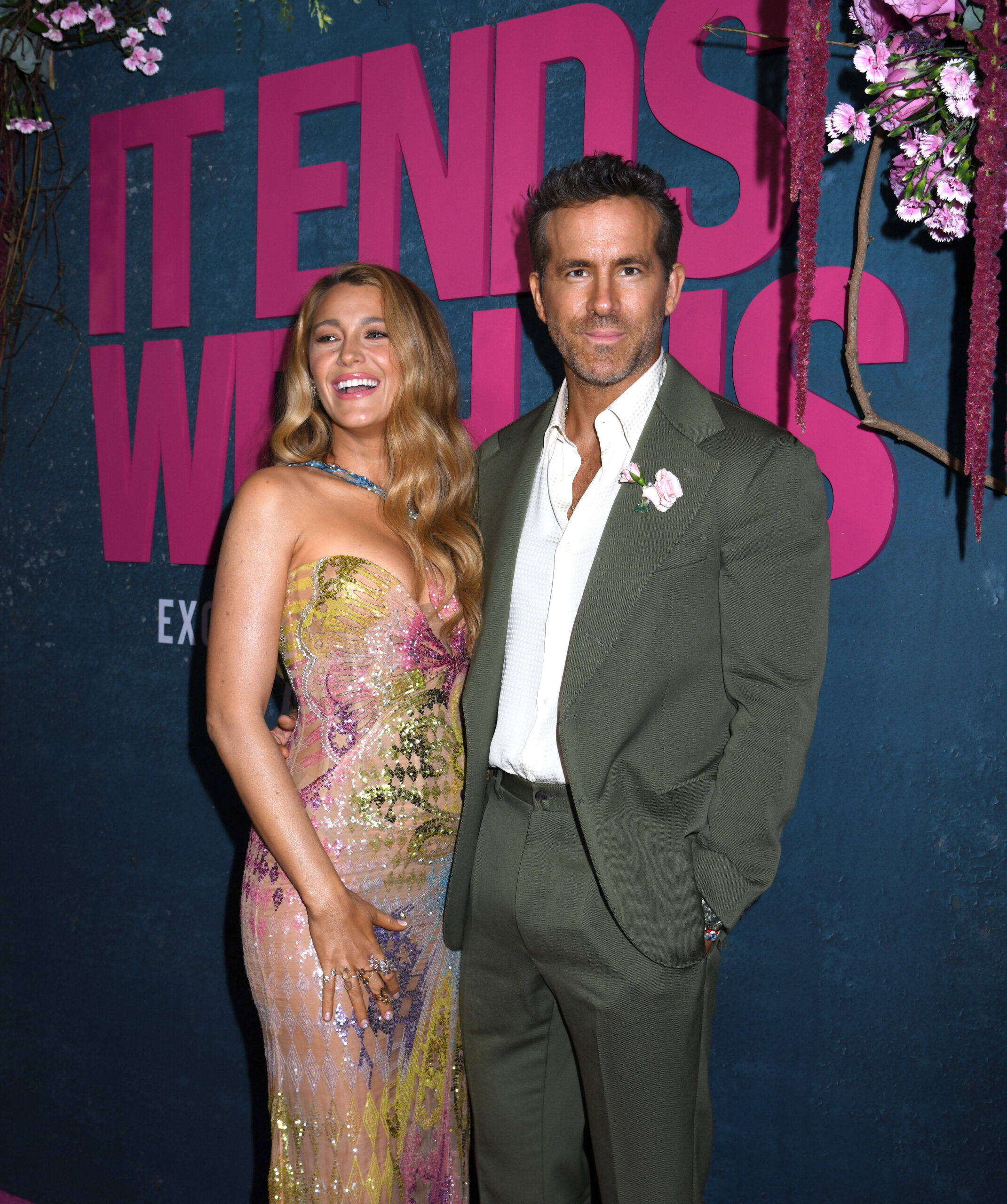 August 6, 2024, New York, New York, USA: Blake Lively and Ryan Reynolds attend the World Premiere of It Ends with Us at Jennifer Aniston