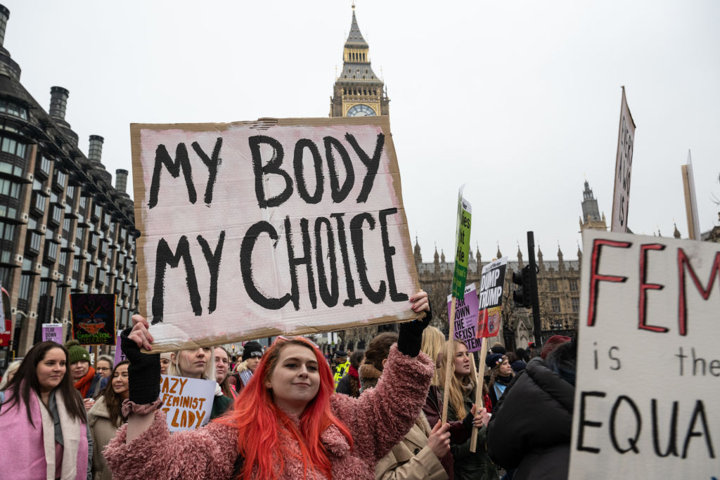 Women's Marches Held Across UK Pro choice protest