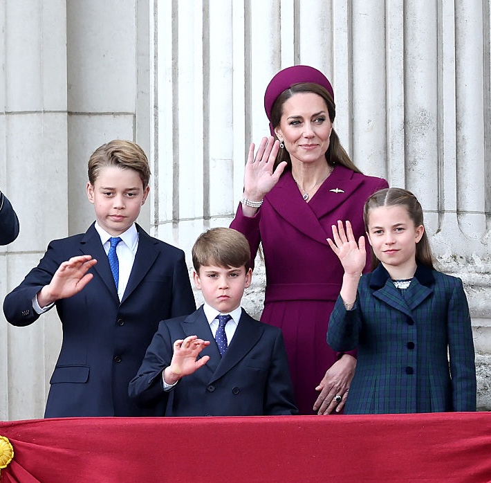 The Royal Family Watch Military Procession To Mark The 80th Anniversary Of VE Day Royal family