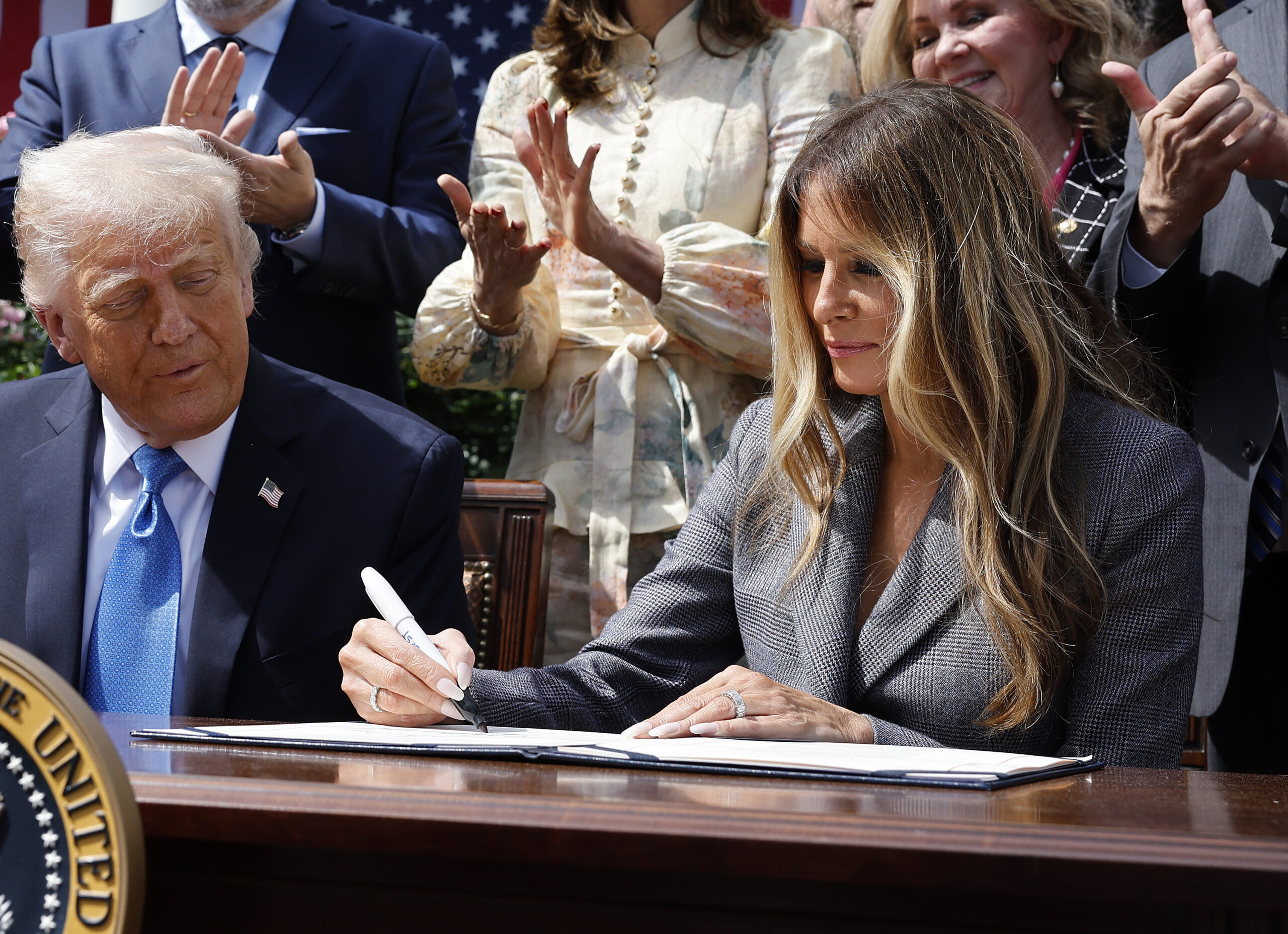 President Trump, Joined By First Lady Melania Trump, Signs TAKE IT DOWN Act Into Law Melania Trump