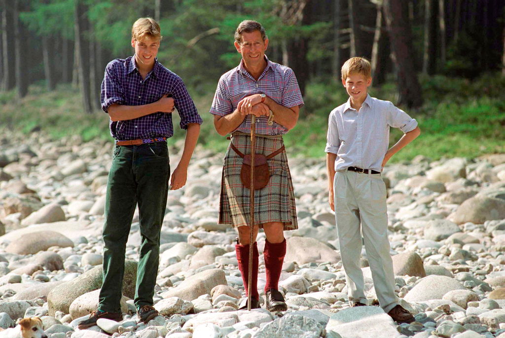 Charles William Harry Balmoral Prince Harry and William and King Charles