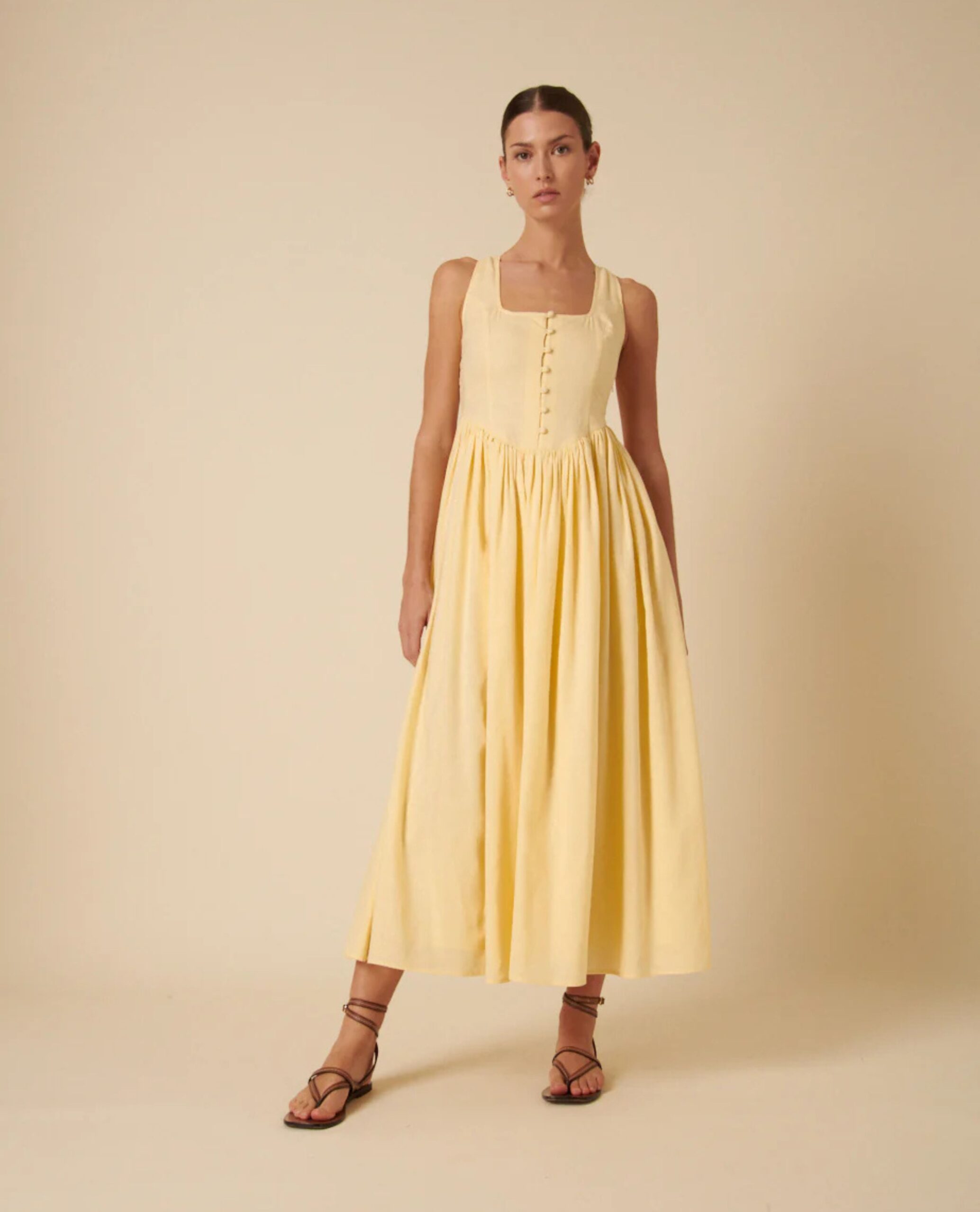 Cora yellow midi Cora yellow midi