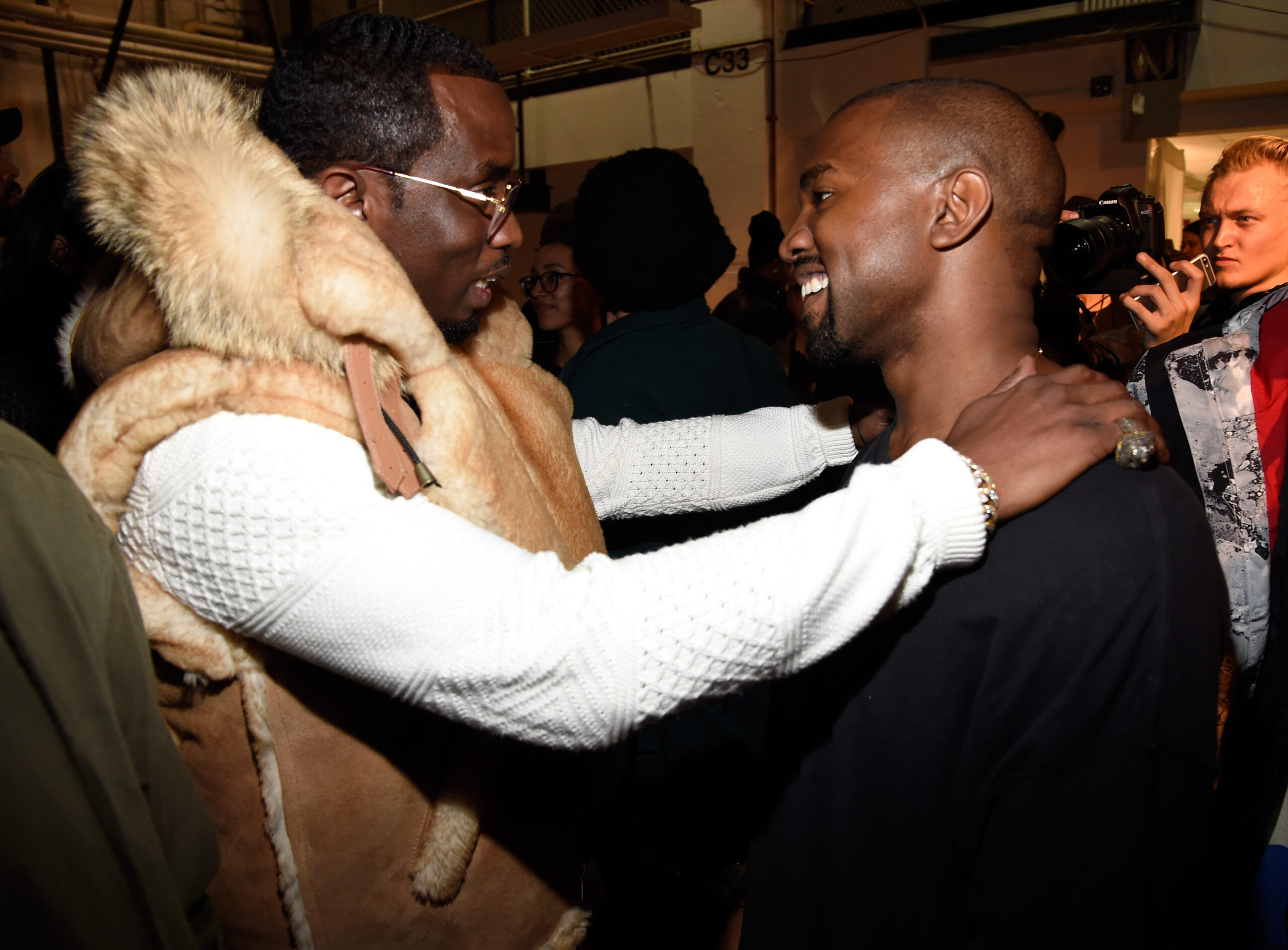 adidas Originals x Kanye West YEEZY SEASON 1 - Front Row & Backstage Diddy and Kanye West