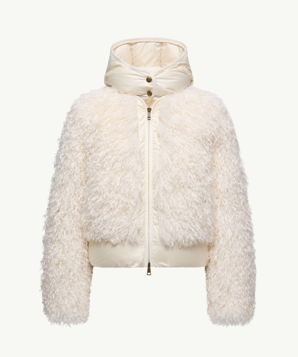 moncler Vigiers Teddy Hooded Short Down Jacket
