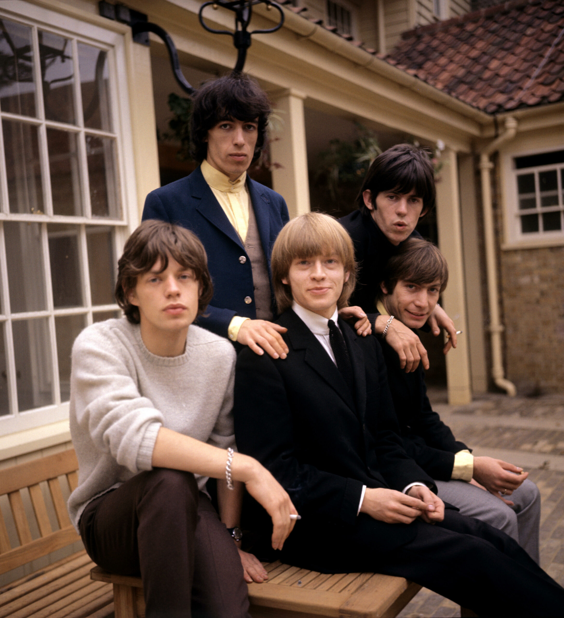 23RD NOVEMBER: On this day in 1964 the Rolling Stones were banned from the BBC for showing up late for radio shows. (l-r) Mick Jagger, Bill Wyman, Brian Jones, Keith Richards and Charlie Watts.