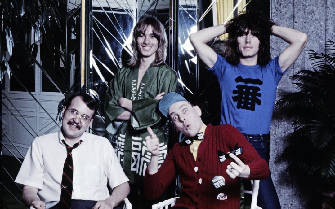 Cheap Trick group shot at a hotel, Tokyo, April 1978